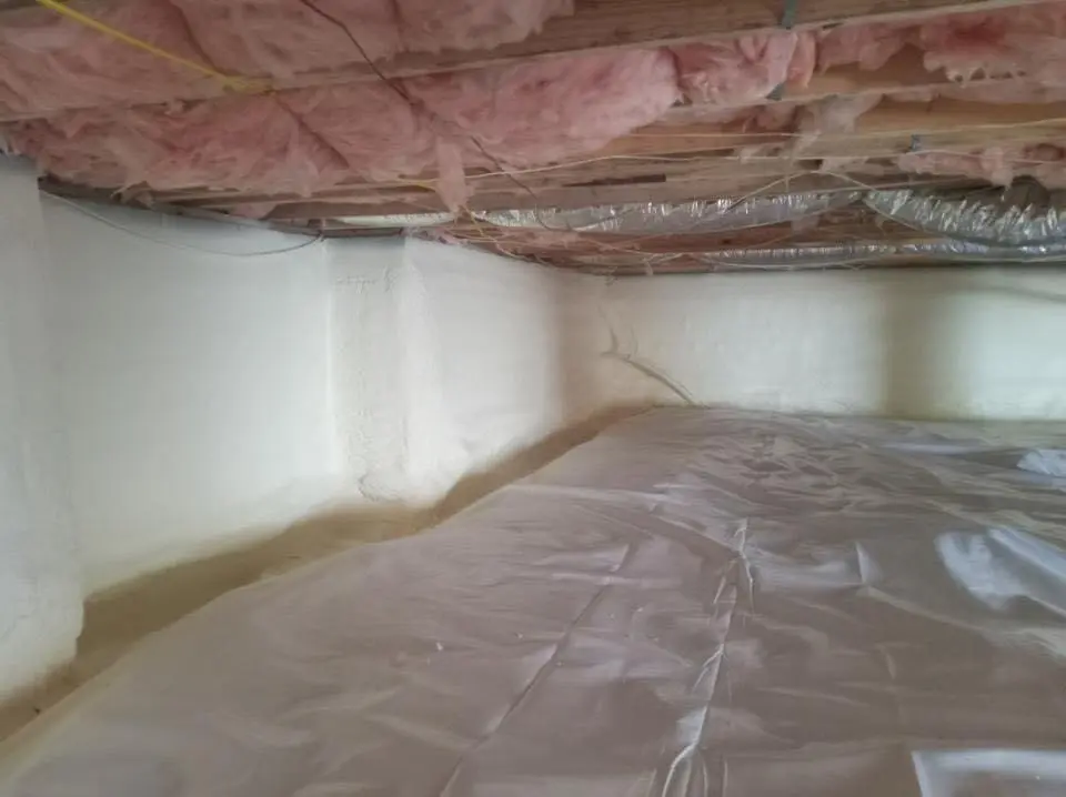 Crawl space encapsulation with closed-cell spray foam for Attic Insulation in Santa Clara